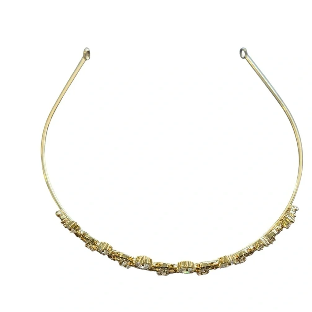 Believe by Brilliance Gold Flash Plated Tiara with Genuine Cubic Zirconia Stones